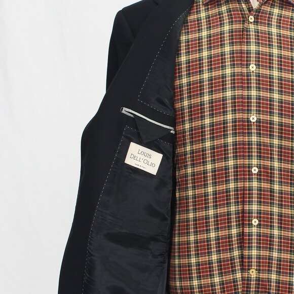 Louis Dell' Olio 41R Black Blazer Sport Coat Jacket 3-Button Solid T929 - Picture 11 of 11